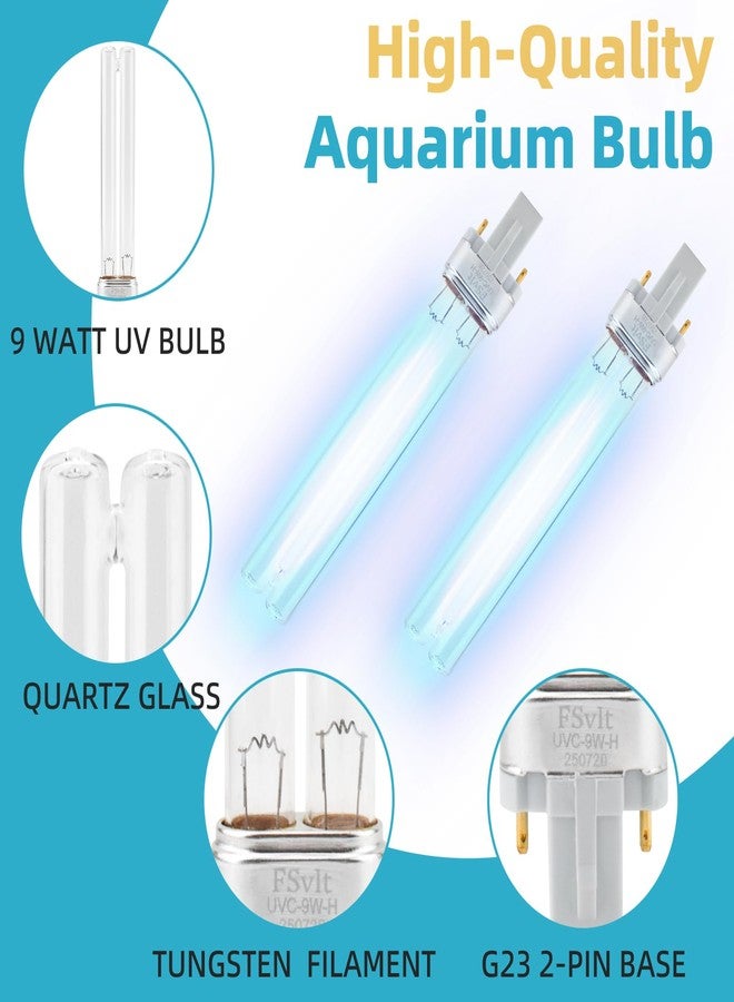Trdzi 9W UV Light Bulb for Fish Tank, Outdoor Pond - Aquarium G23 Base UVC Clarifier Lamp Compatible with JUP-01 UVE9 CF400 CF500 UVCP-9 - Image 2